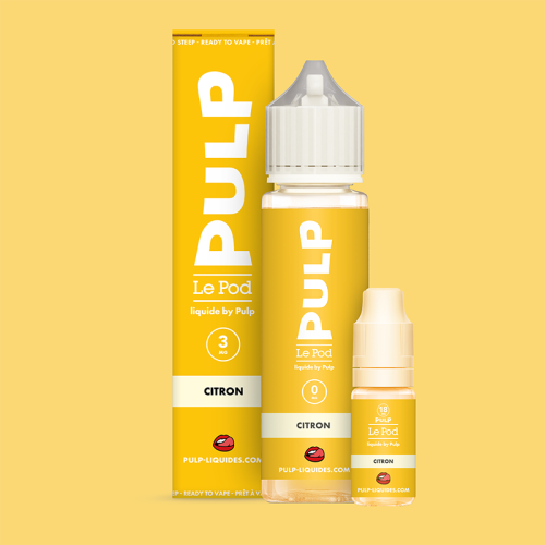 Pack 60mL Citron Le Pod Liquide Pulp - 06 mg + 2x10mL 18mg