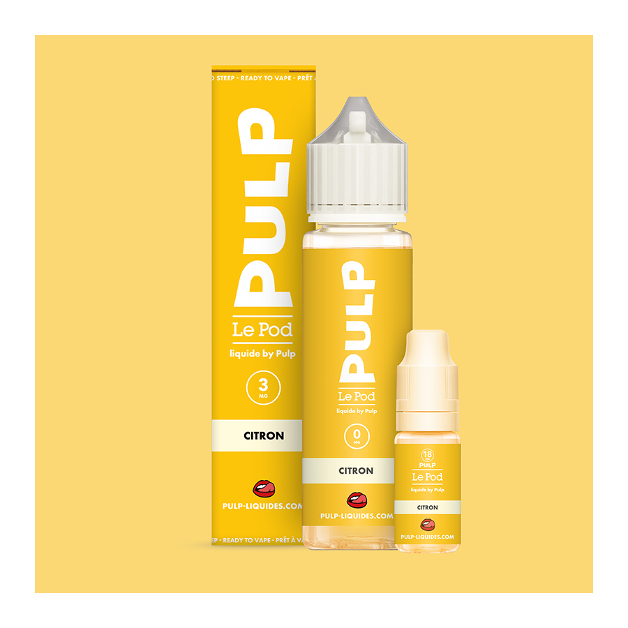 Pack 60mL Citron Le Pod Liquide Pulp - 06 mg + 2x10mL 18mg