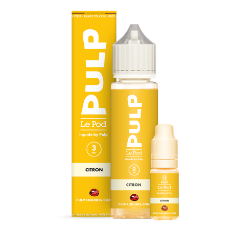 Pack 60mL Citron Le Pod Liquide Pulp - 06 mg + 2x10mL 18mg