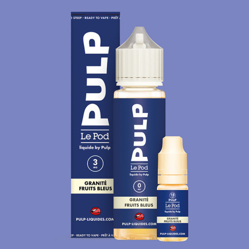 Pack 60mL Granite Fruits Bleus Le Pod Liquide Pulp - 03 mg + 1x10mL 18mg