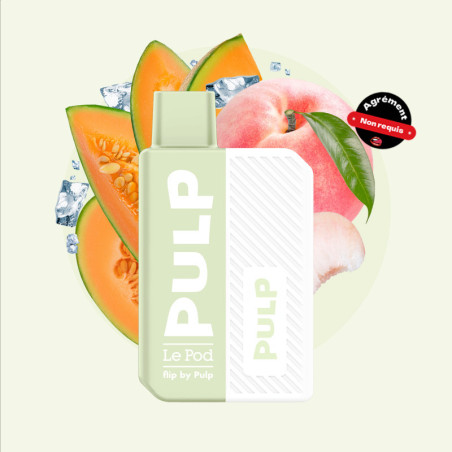 Pack 60ml Peche Melon Glaces Le Pod Liquide Pulp - 06 mg + 2x10mL 18mg